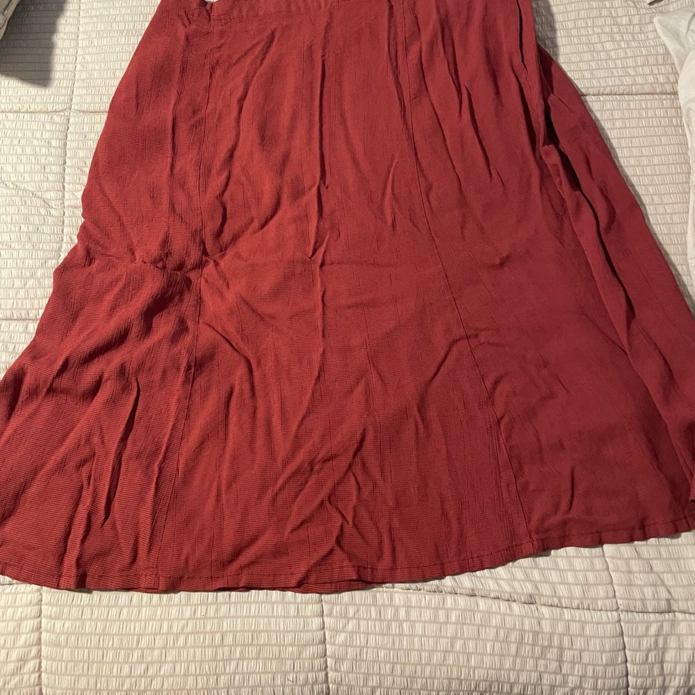Chic A-Line Red Skirt
